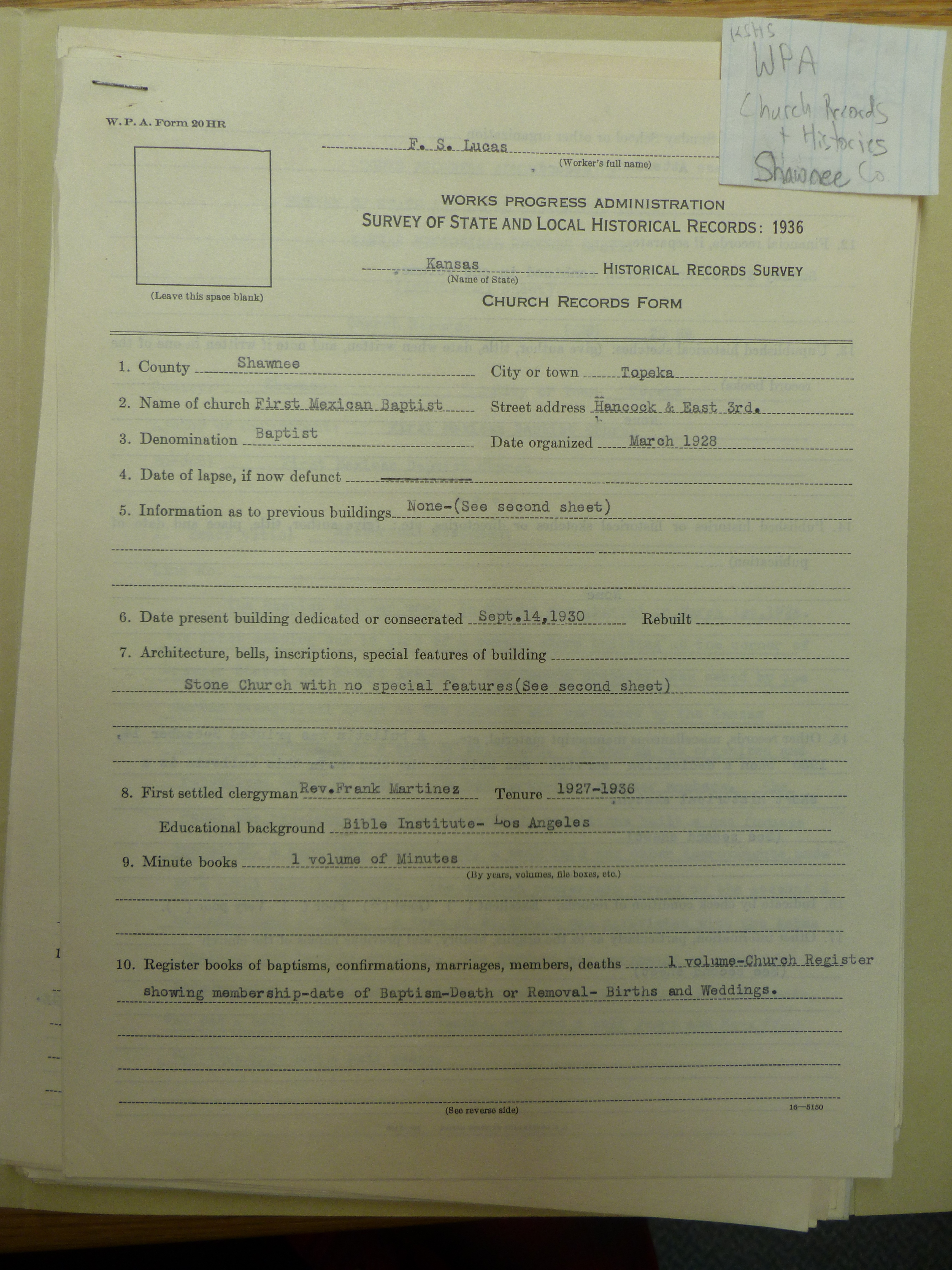 First Mexican Baptist 1